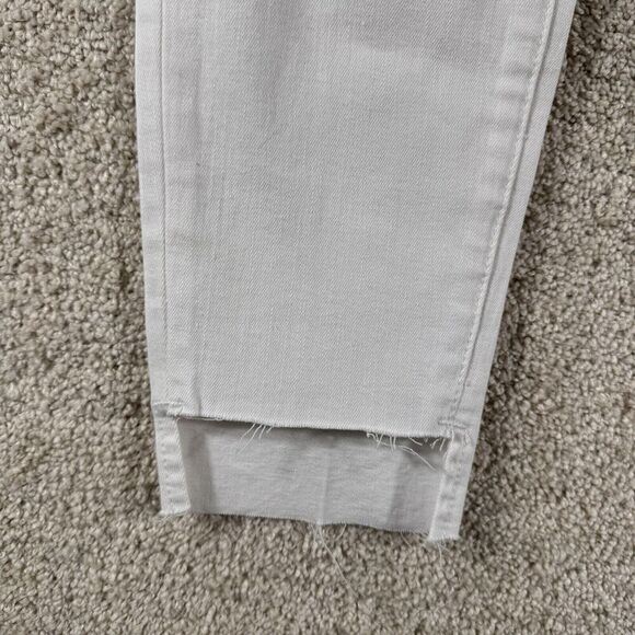 Frame Denim White Jeans NWT Size 26 Le Skinny De Jeanne Blanc White Step Hem - Picture 4 of 14